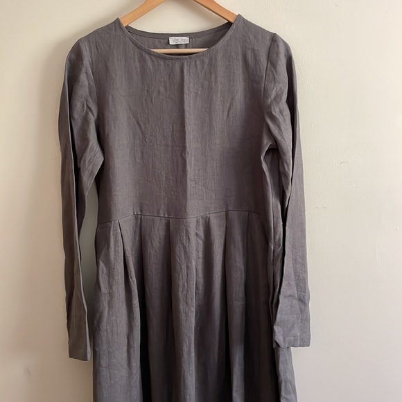 Linen Sea Long Sleeve Dress - Picture 3 of 3